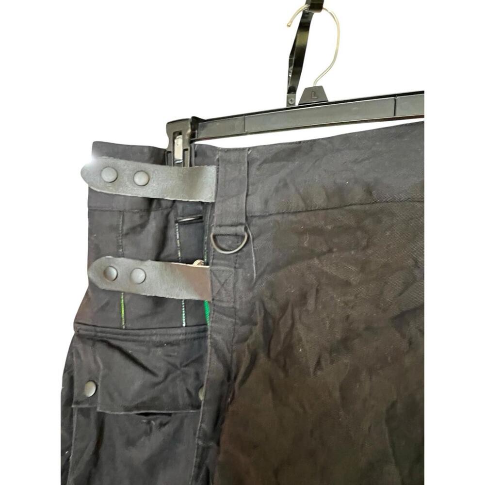 Black Utility Kilt with Green Tartan Pleats‎ Cargo Pockets Adjustable Men’s 42 - Picture 4 of 12